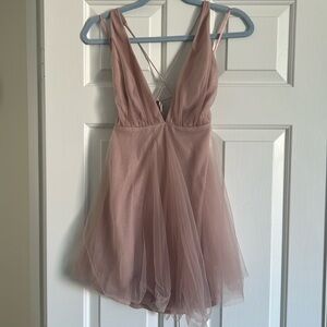 Pink Tulle Mini Dress